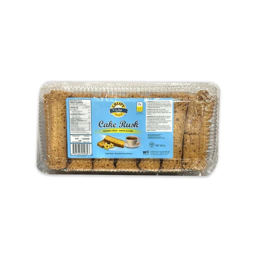 CRISPY CAKE RUSK SUGAR FREE 650gm